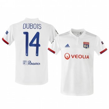 Leo Dubois Olympique Lyonnais 2020 UEFA Champion League Home Men's White Short Sleeve Jersey