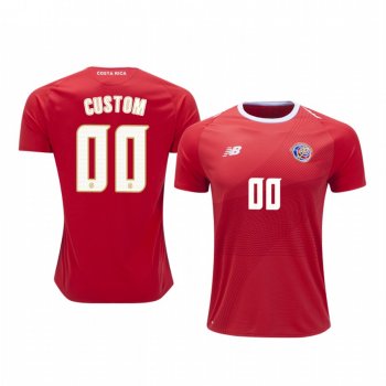 2018 World Cup Costa Rica Custom Men's Home Official Jersey