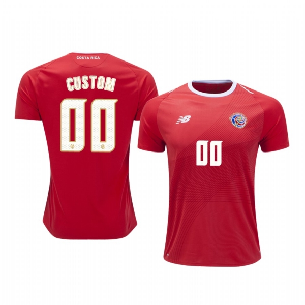 2018 World Cup Costa Rica Custom Men's Home Official Jersey