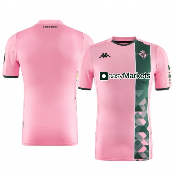 Real Betis Men's Pink Third Short Sleeve Jersey 19-20