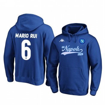 Mario Rui SSC Napoli 2020 Wordmark Royal Iconic Pullover Hoodie