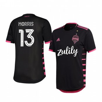 Seattle Sounders FC Jordan Morris Men's Black Nightfall Short Sleeve Jersey 2020