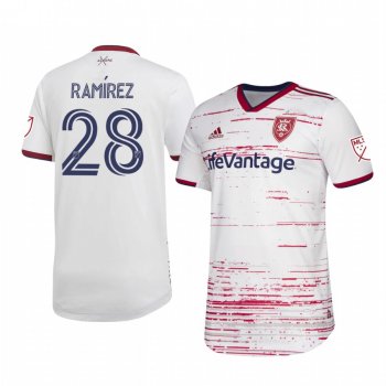 Jeizon Ramírez Real Salt Lake 2020 Away Authentic Short Sleeve White Jersey