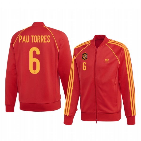 Pau Torres Spain Red Team Pride Logo Full-Zip Long Sleeve Jacket