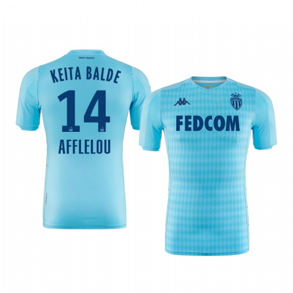 Keita Baldé AS Monaco 19-20 Third Men's Sky Blue Short Sleeve Jersey