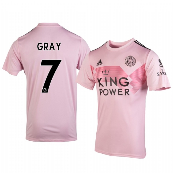 Demarai Gray Leicester City Away Men's Short Sleeve Jersey 19-20