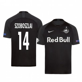 Dominik Szoboszlai Red Bull Salzburg European Away Black Short Sleeve Jersey