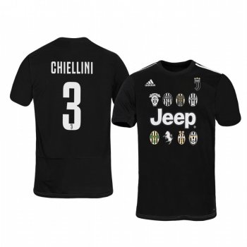 Giorgio Chiellini Juventus Historic Logo Black Short Sleeve Jersey