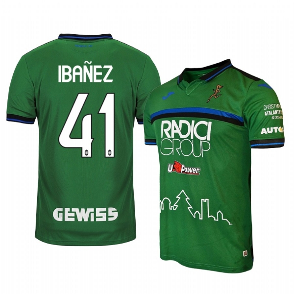 Youth Roger Ibanez Atalanta 19-20 Christmas Edition Green Short Sleeve Jersey