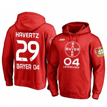 Kai Havertz Bayer Leverkusen Team Logo Red Iconic Pullover Hoodie