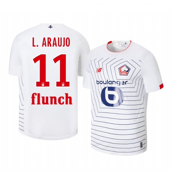 Luiz Araujo Lille OSC 19-20 Third Men's White Short Sleeve Jersey