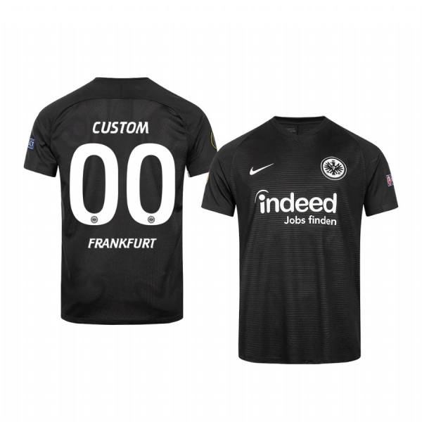 Youth Custom Eintracht Frankfurt 2020 Black Europa League Official Jersey Youth