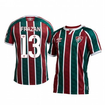 Fluminense Frazan 2020 Home Men's Red Green Short Sleeve Jersey