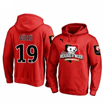 Metehan Guclu Stade Rennais Red Team Logo Pullover Hoodie