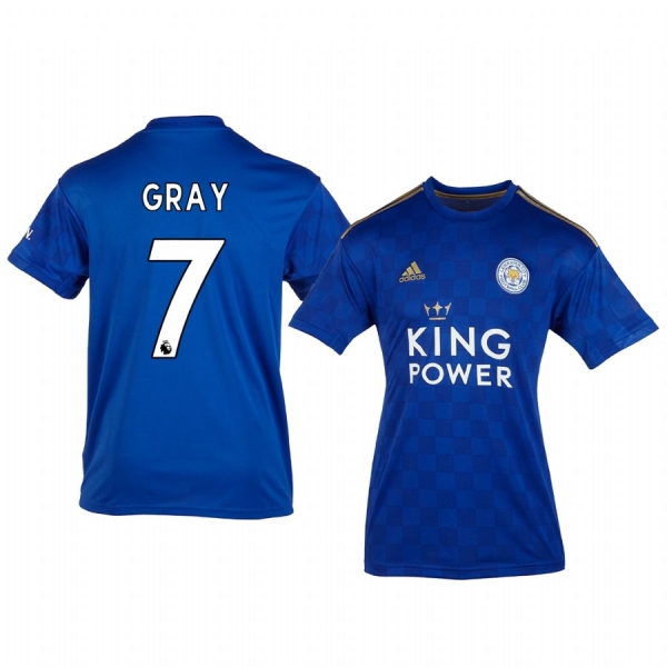 Youth Demarai Gray Leicester City Home Short Sleeve Jersey 19-20