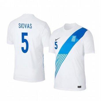 Dimitris Siovas Greece 2020 White Home Men's Short Sleeve Jersey