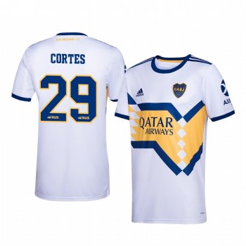 Leonardo Jara Boca Juniors 2020-21 White Away Official Jersey Men's