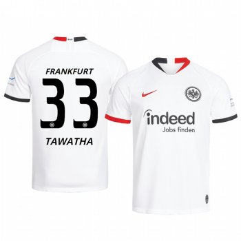 Eintracht Frankfurt Taleb Tawatha White Away Jersey 19-20 Men's