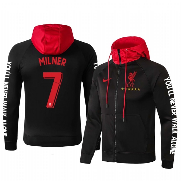 James Milner Liverpool Black Classic Full-Zip Jacket