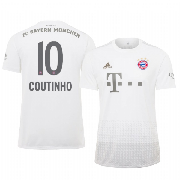 Bayern Munich Philippe Coutinho White Away Jersey 19-20 Men's