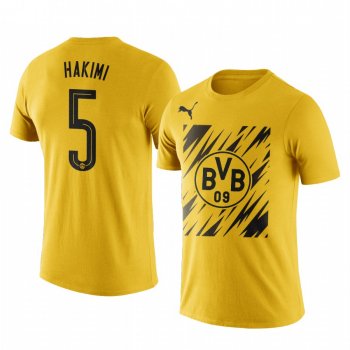 Men's Achraf Hakimi Borussia Dortmund Iconic Logo Home Short Sleeve T-shirt