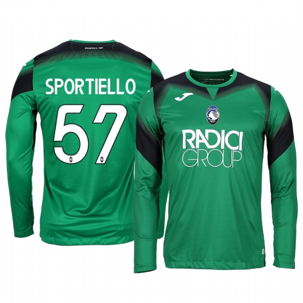 19-20 Atalanta Marco Sportiello Green Goalkeeper Long Sleeve Jersey Men's