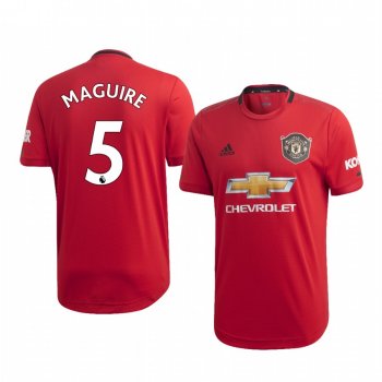 Men's Harry Maguire Manchester United Home Short Sleeve Jersey 19-20