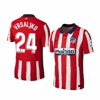 Atletico de Madrid Sime Vrsaljko Men's Red Home Short Sleeve Jersey 2020-21