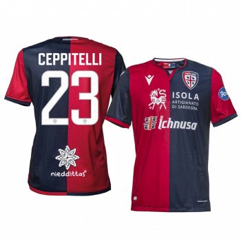 Men's Luca Ceppitelli Cagliari Calcio 19-20 Home Jersey