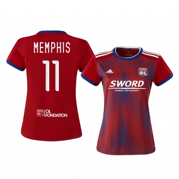 Women's Olympique Lyonnais Memphis Depay Jersey Alternate Third 19-20