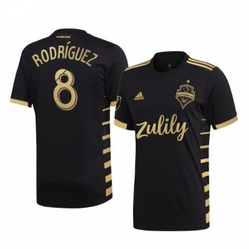 Víctor Rodríguez Seattle Sounders FC 2019 MLS Cup Champions Black Short Sleeve Jersey