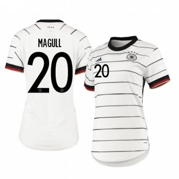 Women's Germany Lina Magull White Home Short Sleeve Jersey 2020-21