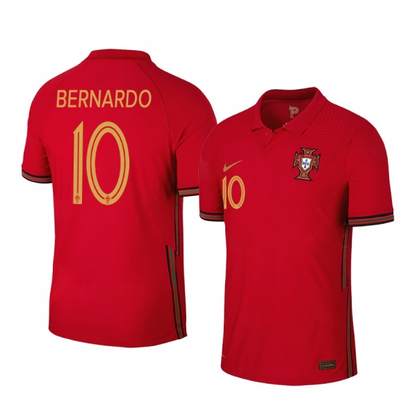 Bernardo Silva Portugal 2020 Red Home Men's Short Sleeve Jersey