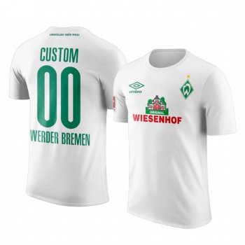 Men's Custom Werder Bremen Away Team Logo Short Sleeve T-Shirt