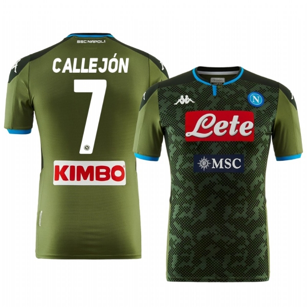 José Callejón SSC Napoli 19-20 Away Short Sleeve Jersey