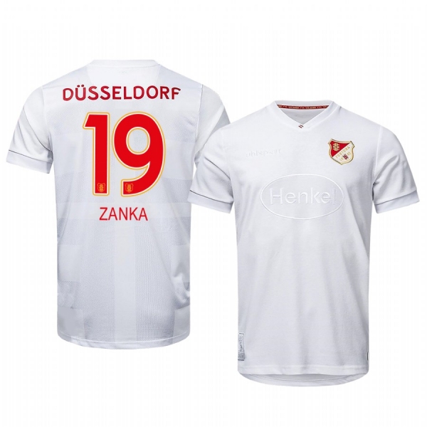 Fortuna Düsseldorf Mathias Jorgensen 2020 125th Anniversary Men's White Short Sleeve Jersey