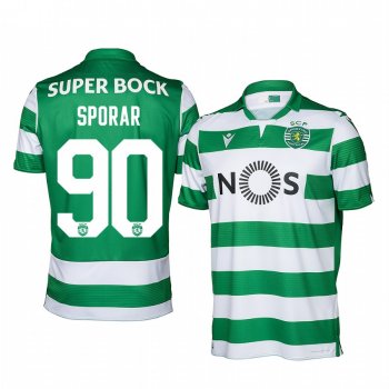 Sporting Lisbon Andraz Sporar Men's Green Home Short Sleeve Jersey 19-20