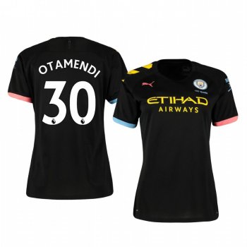 Women's Nicolás Otamendi Manchester City Away Short Sleeve Jersey 19-20