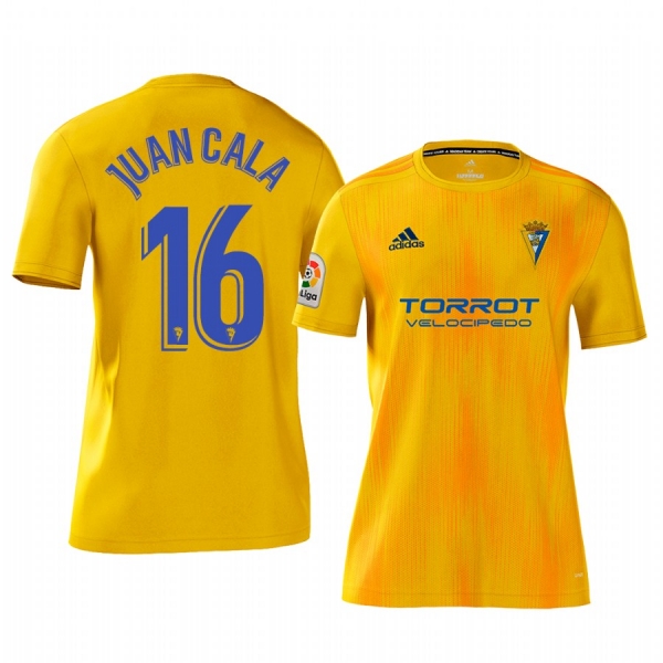 Juan Cala Cadiz CF Home Yellow Short Sleeve Jersey