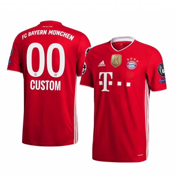 FC Bayern Munich Red 2020 UEFA Champions of Europe 6-Time Winner Patch Jersey