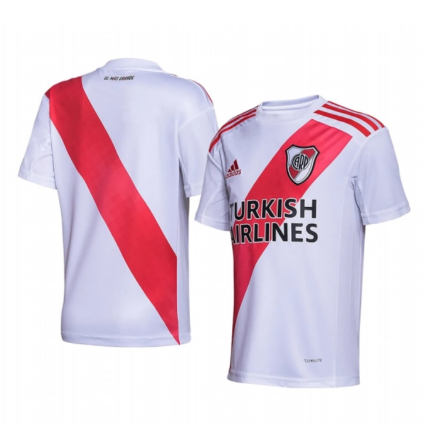 River Plate 2020 Home Men's White Red Short Sleeve Jersey