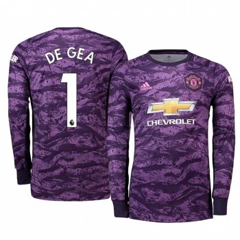 19-20 Manchester United David de Gea Purple Home Goalkeeper Jersey Men's