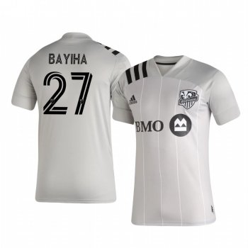 Clément Bayiha Montreal Impact 2020-21 Away Replica Short Sleeve Gray Jersey