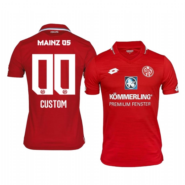 Mainz 05 Custom 19-20 Home Men's Red Short Sleeve Jersey