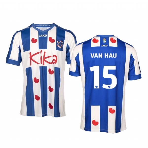 Youth SC Heerenveen Doan Van Hau 19-20 Home Blue White Short Sleeve Jersey