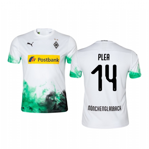 Youth Borussia Monchengladbach Alassane Pléa White Home Short Sleeve Jersey 19-20