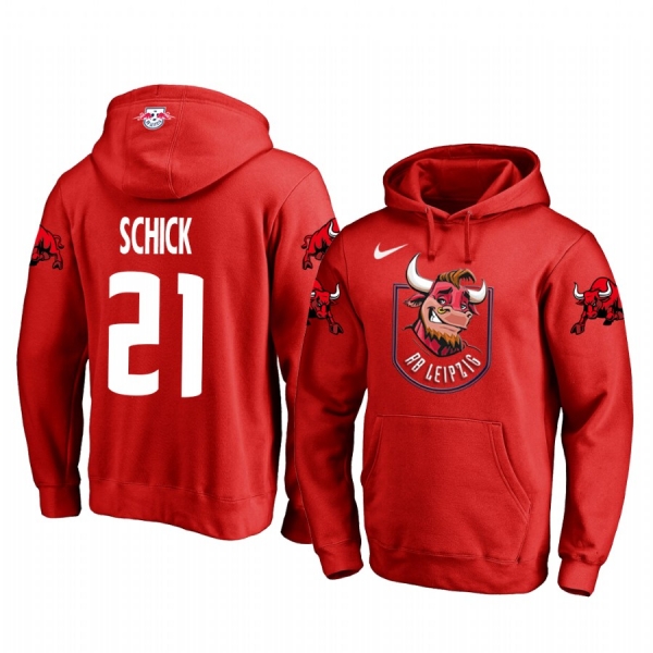 Patrik Schick RB Leipzig Red Team Logo Pullover Hoodie