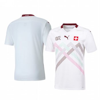 Switzerland Men's White Away Short Sleeve Jersey 2020