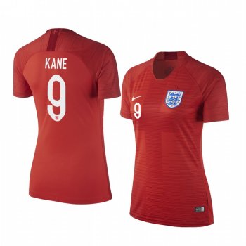 Women's Harry Kane England 2018 World Cup Away Red Short Sleeve Jersey