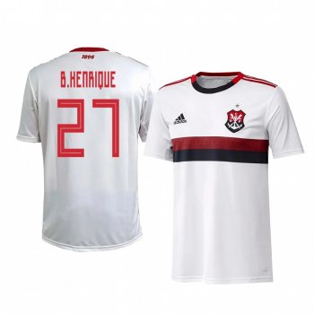 Youth Flamengo Bruno Henrique White Away Short Sleeve Jersey 2020